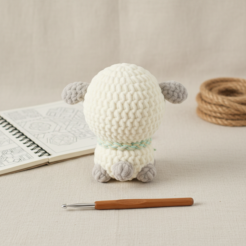 Sheep Crochet Pattern, Easy Amigurumi Sheep, Beginner Crochet Pattern