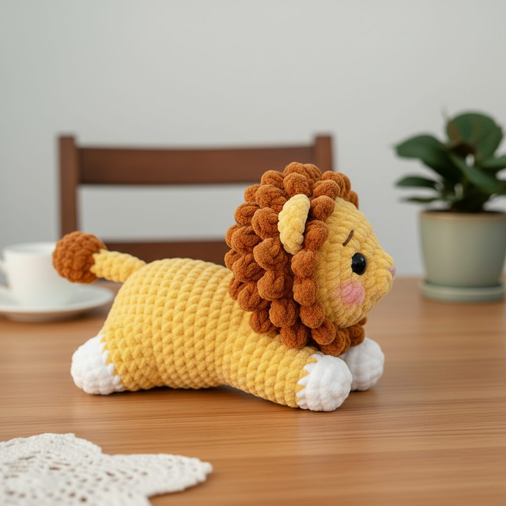 Lion Crochet Pattern, Cute Lion Amigurumi, Easy Crochet Animal Pattern