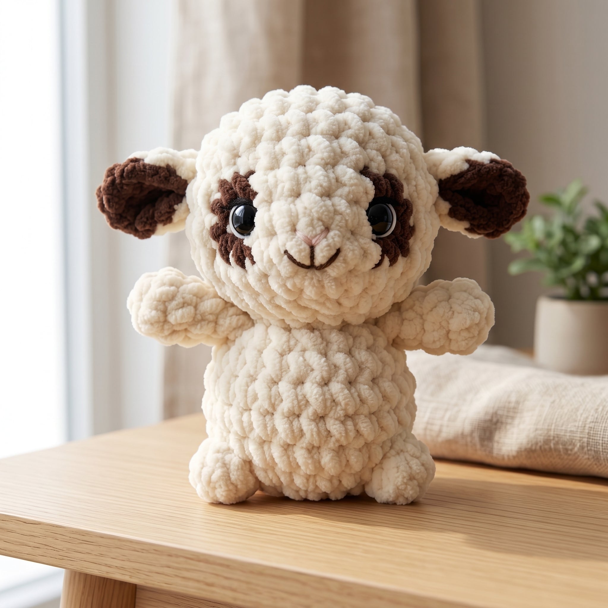 Lamb Crochet Pattern PDF, Cute Sheep Amigurumi Tutorial, Plush Farm Animal