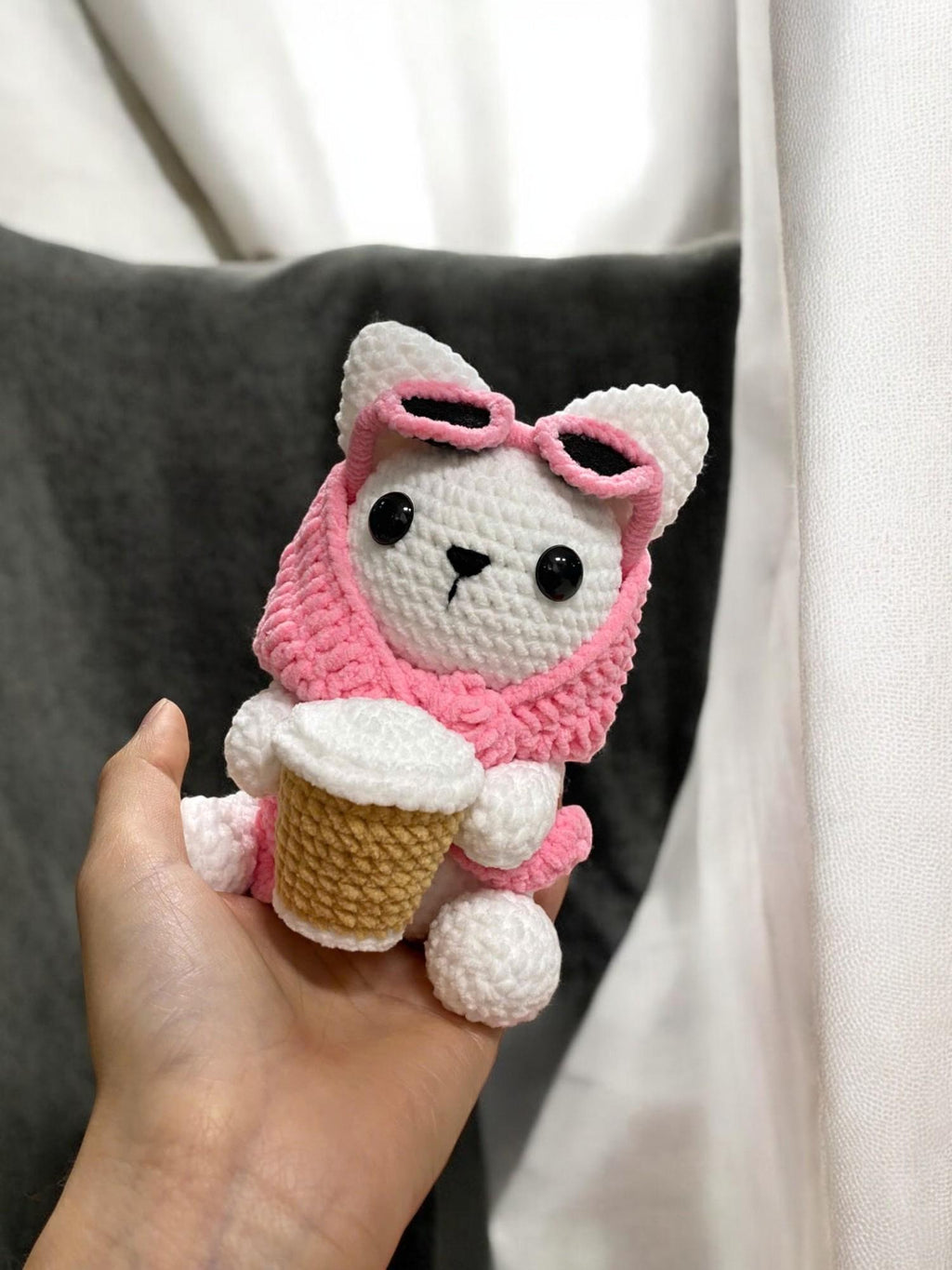 Chill Cat Amigurumi Crochet Pattern: Relaxed Plushie (PDF)