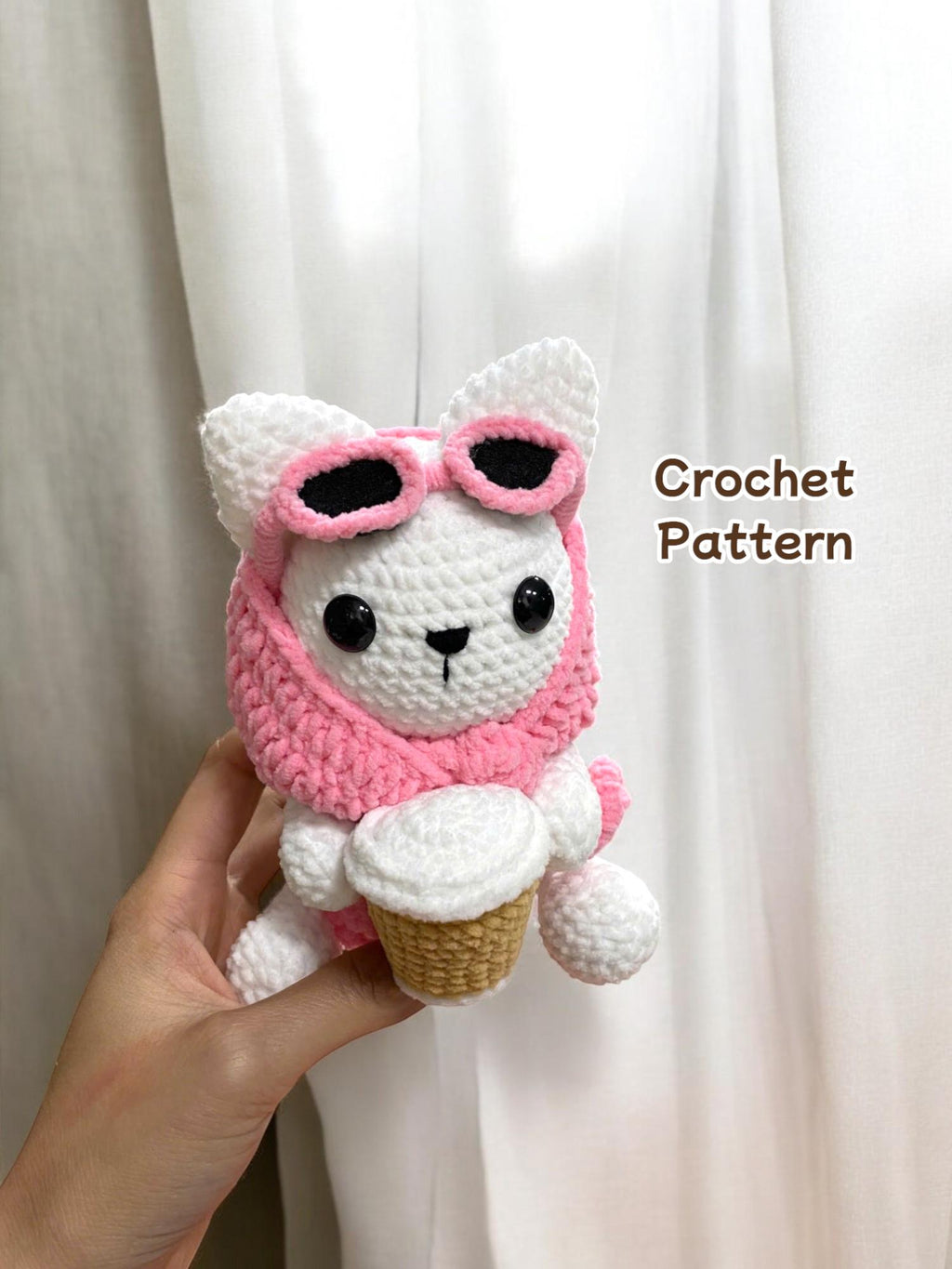 Chill Cat Amigurumi Crochet Pattern: Relaxed Plushie (PDF)