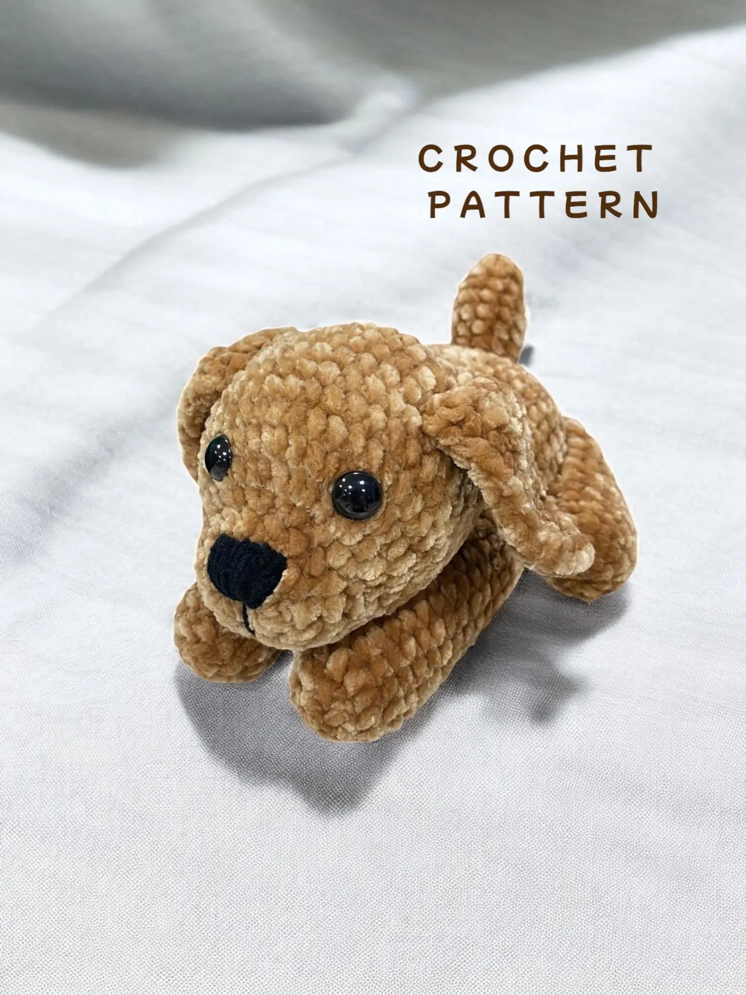 Golden Retriever Crochet Pattern: Velvet Puppy Amigurumi (PDF)