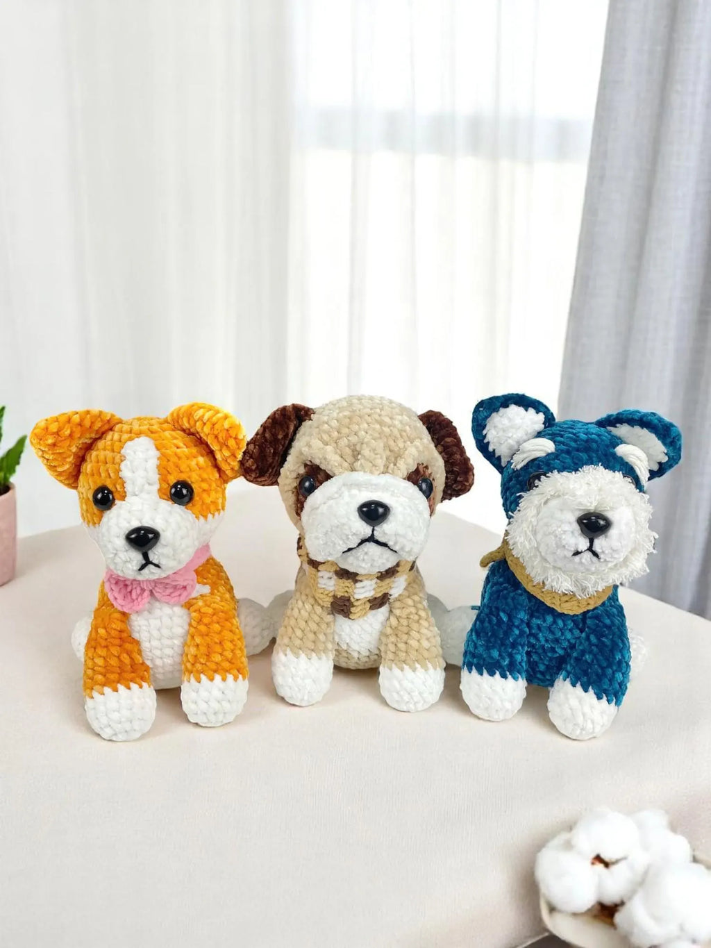 Amigurumi Dog Crochet Pattern Bundle: Corgi, Terrier, Beagle, Bulldog (PDF)