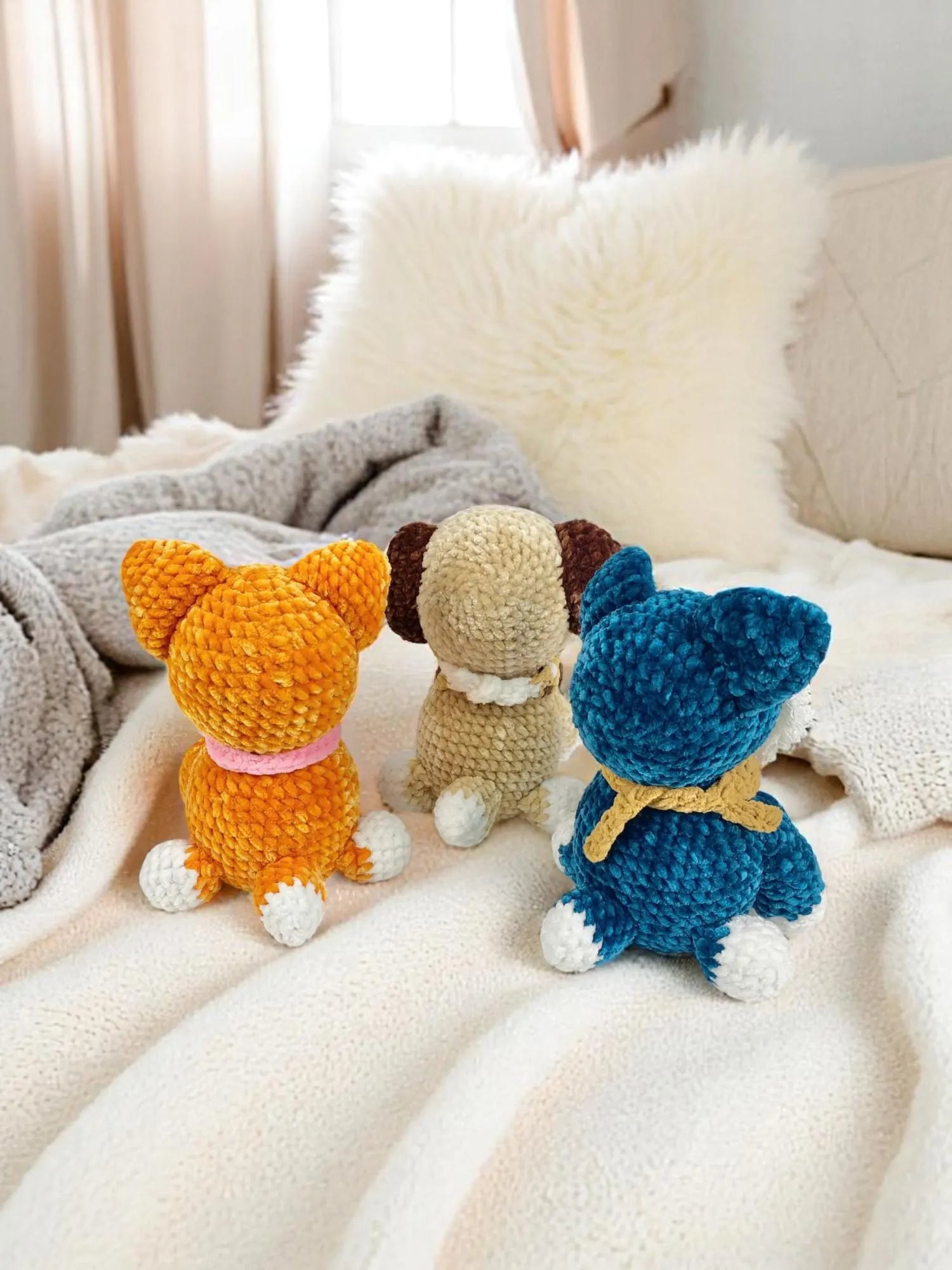 Amigurumi Dog Crochet Pattern Bundle: Corgi, Terrier, Beagle, Bulldog (PDF)