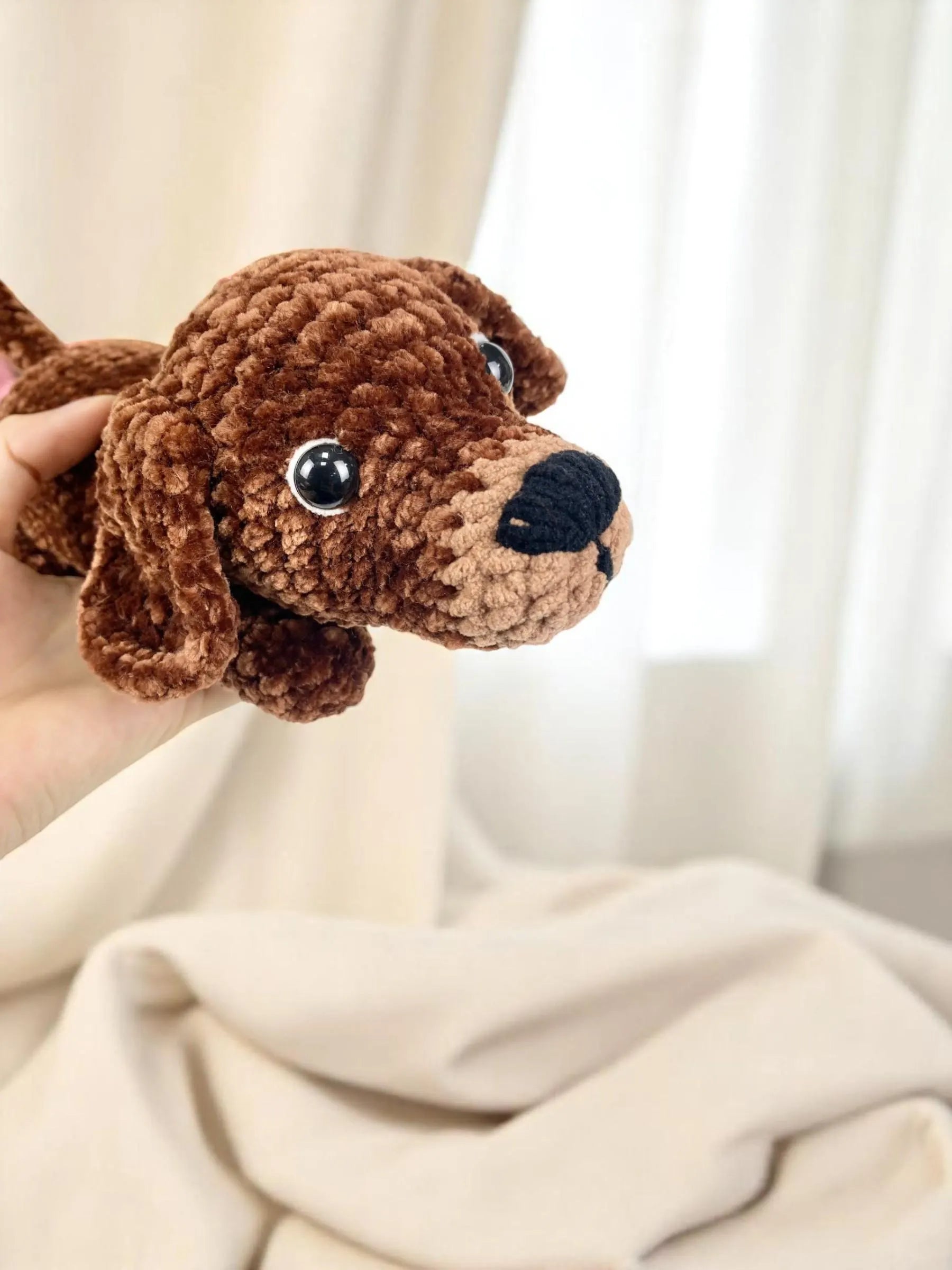 Dachshund Crochet Pattern PDF: Amigurumi Dog, Stuffed Puppy Toy