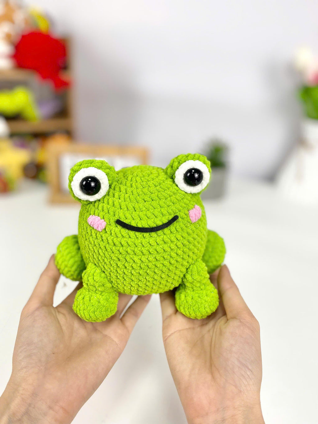 Frog Crochet Pattern PDF: Chubby Amigurumi Plush Toy (Beginner Friendly)