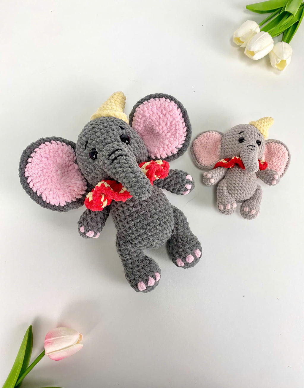 Dumbo Elephant Crochet Pattern PDF: Amigurumi Circus Toy