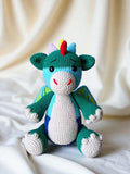 Rainbow Dragon Crochet Pattern PDF: Amigurumi Plush Toy Tutorial