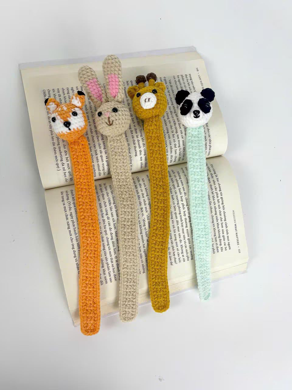 Animal Crochet Bookmark Pattern Bundle: Fox, Bunny, Deer, Panda (PDF Pattern)