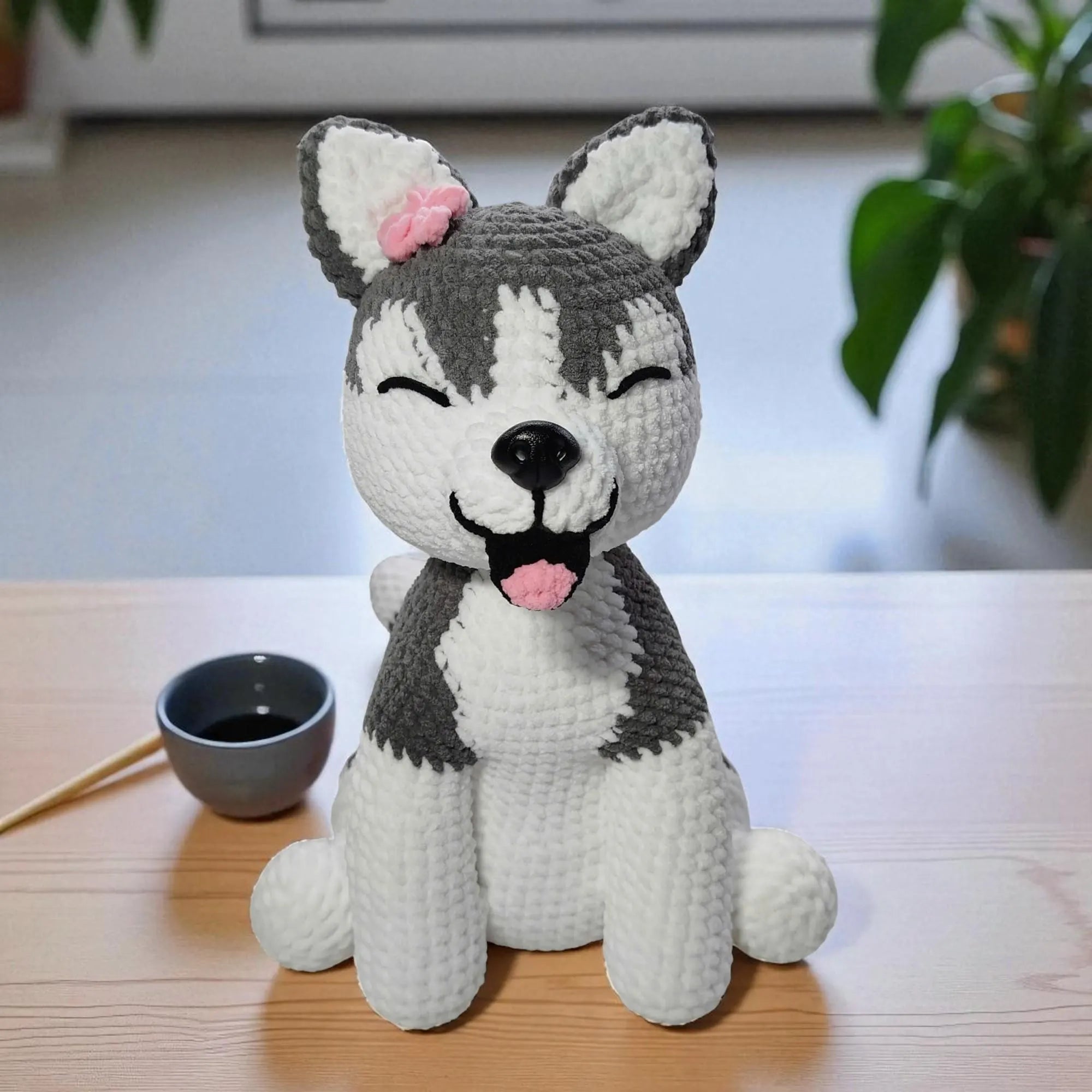 Crochet Dog Pattern PDF, Husky Amigurumi Puppy, DIY Plush Toy, Digital PDF Pattern
