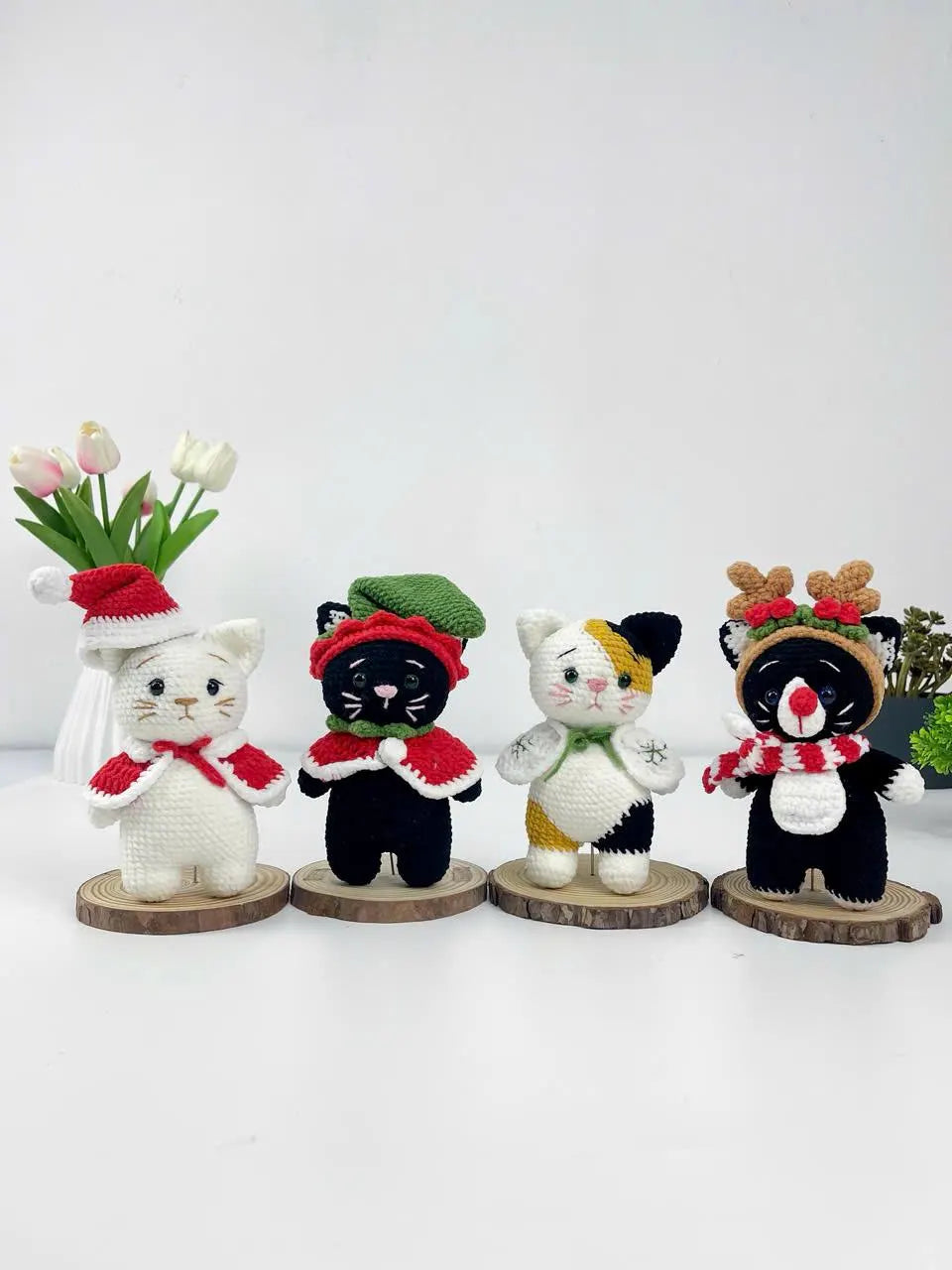 Amigurumi Christmas Cat Crochet Pattern Bundle, Holiday Decor (PDF Download)