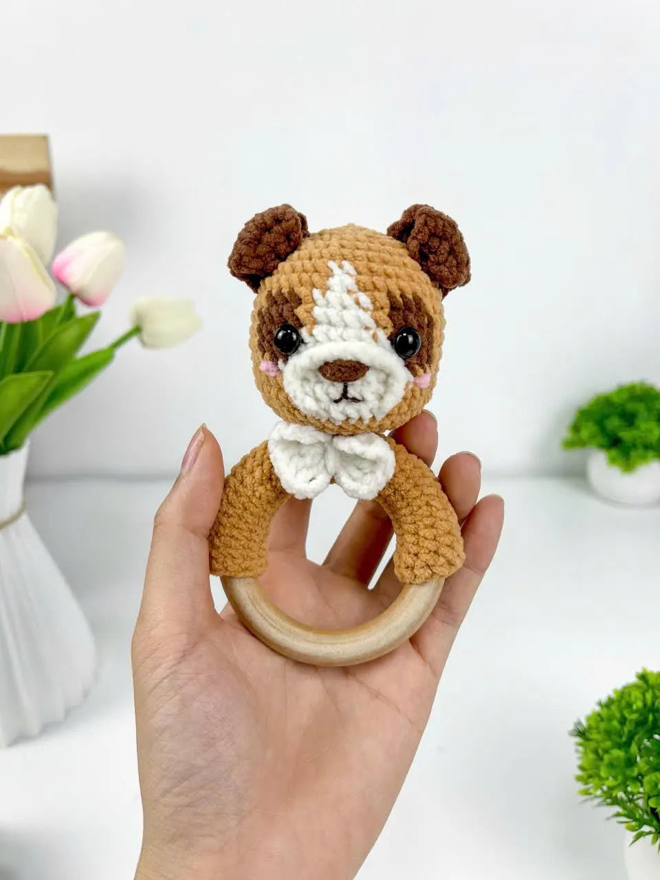 Crochet Animal Rattle Pattern – Dog, Wolf, Frog Amigurumi (PDF Download)