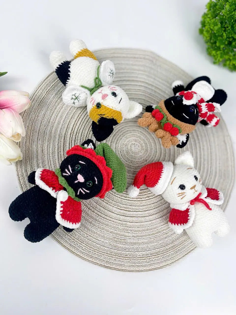 Amigurumi Christmas Cat Crochet Pattern Bundle, Holiday Decor (PDF Download)