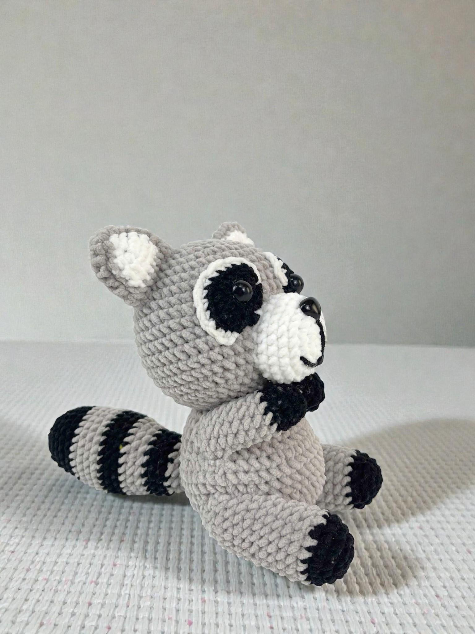 Crochet Raccoon Amigurumi Pattern, Plush Woodland Animal (PDF Pattern)