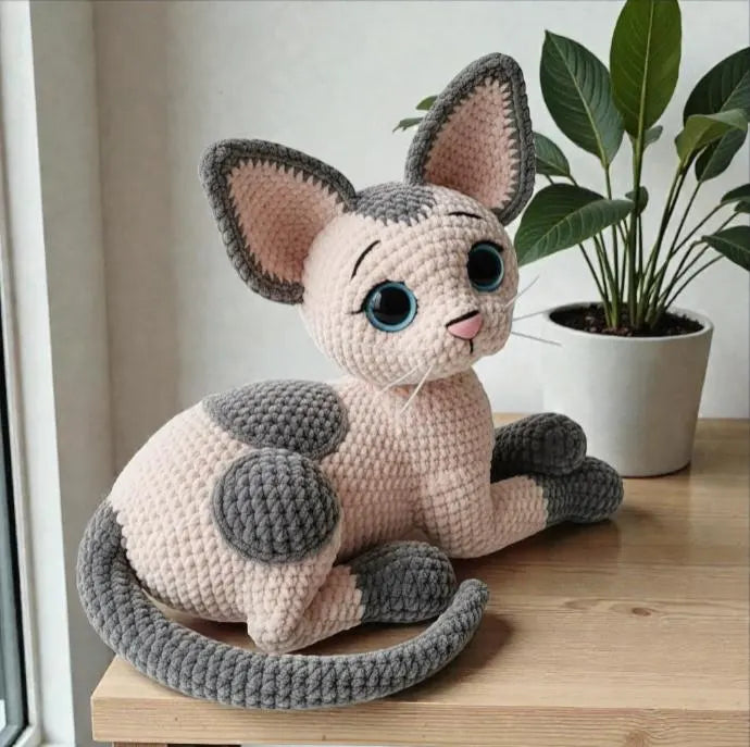 Cat Crochet, Sphynx Cat Crochet Pattern, Easy Amigurumi (PDF Pattern)