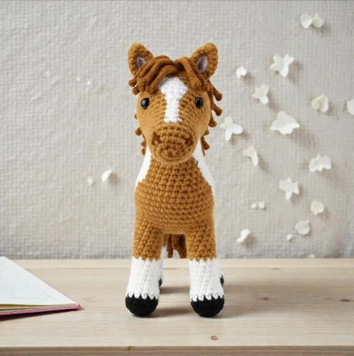 American Paint Horse Crochet Pattern, Easy Beginner Amigurumi (PDF Pattern)