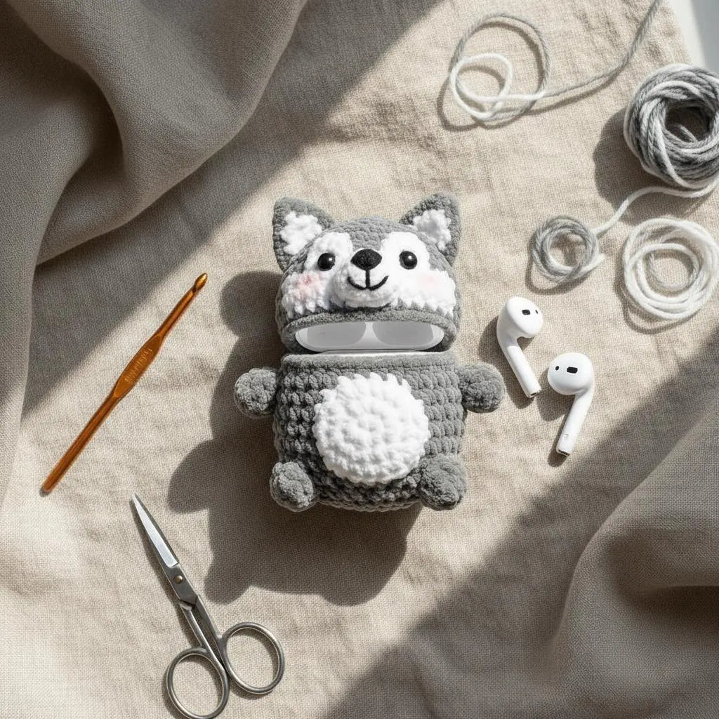 Dog AirPods Pro Crochet Case Patterns Bundle, Puppy Amigurumi Set (PDF Pattern)