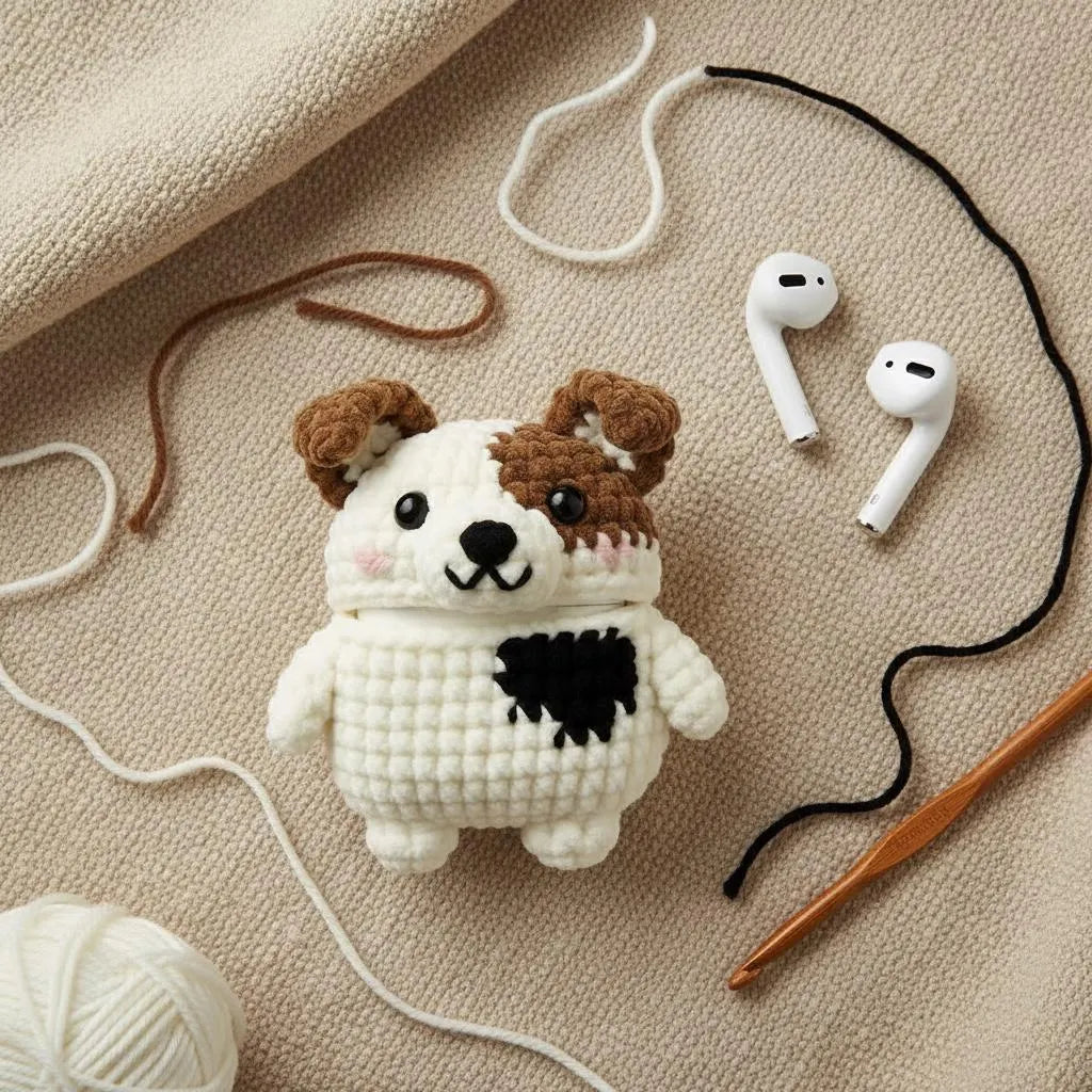 Dog AirPods Pro Crochet Case Patterns Bundle, Puppy Amigurumi Set (PDF Pattern)