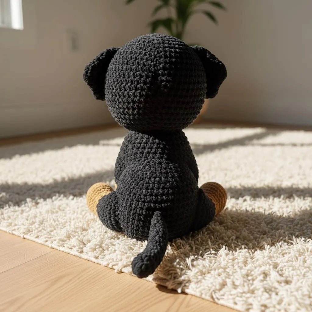 Rottweiler Crochet Pattern, Amigurumi Dog Toy (PDF Pattern