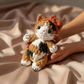 Calico Cat Amigurumi Crochet Pattern, Plush Toy with Bow (PDF Pattern)