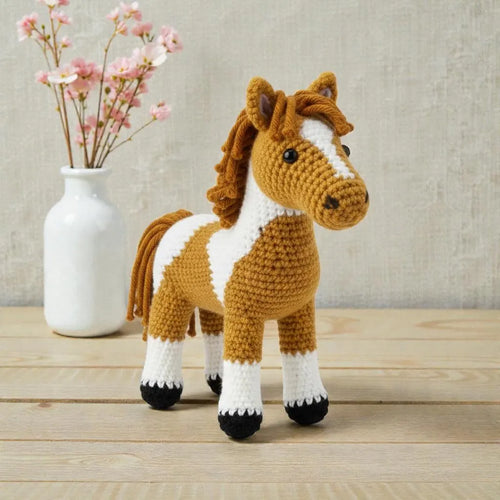 American Paint Horse Crochet Pattern, Easy Beginner Amigurumi (PDF Pattern)