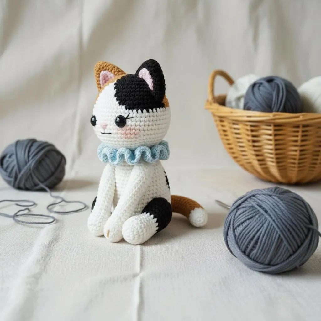 Calico Cat Amigurumi Crochet Pattern, Beginner Friendly (PDF Pattern)
