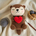 Otter Crochet Pattern, Heart Amigurumi, Beginner Animal Toy (PDF Pattern)