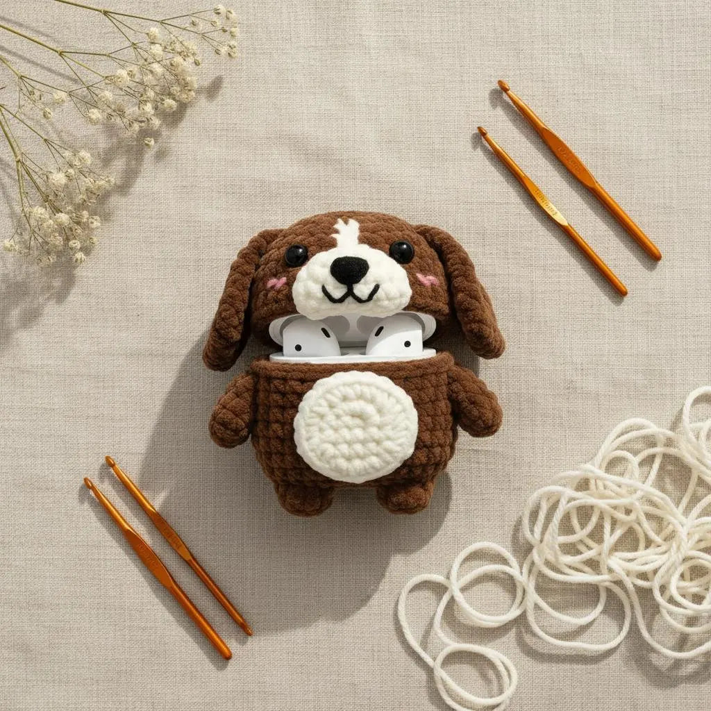 Dog AirPods Pro Crochet Case Patterns Bundle, Puppy Amigurumi Set (PDF Pattern)