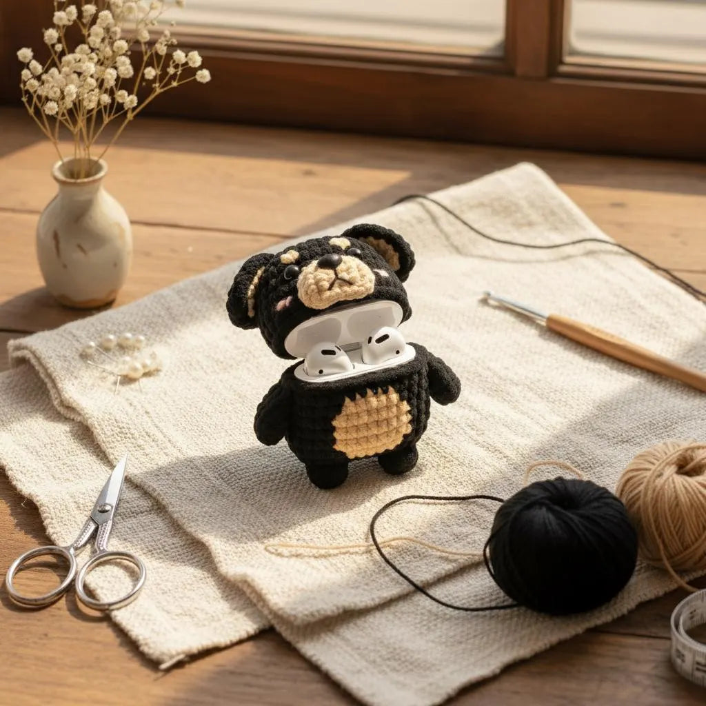 Dog AirPods Pro Crochet Case Patterns Bundle, Puppy Amigurumi Set (PDF Pattern)