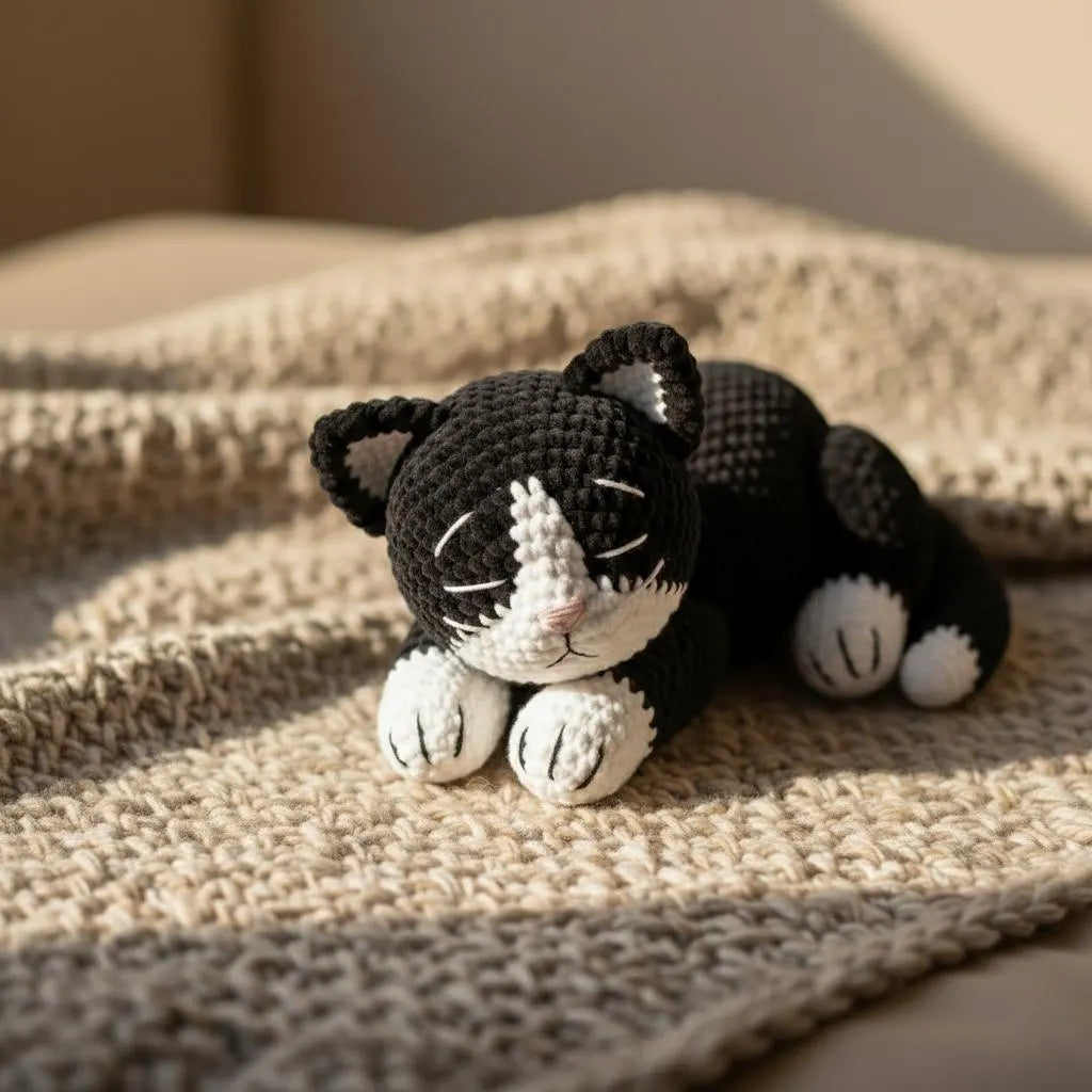 Tuxedo Cat Crochet Pattern, Easy Amigurumi Plush (PDF Pattern)