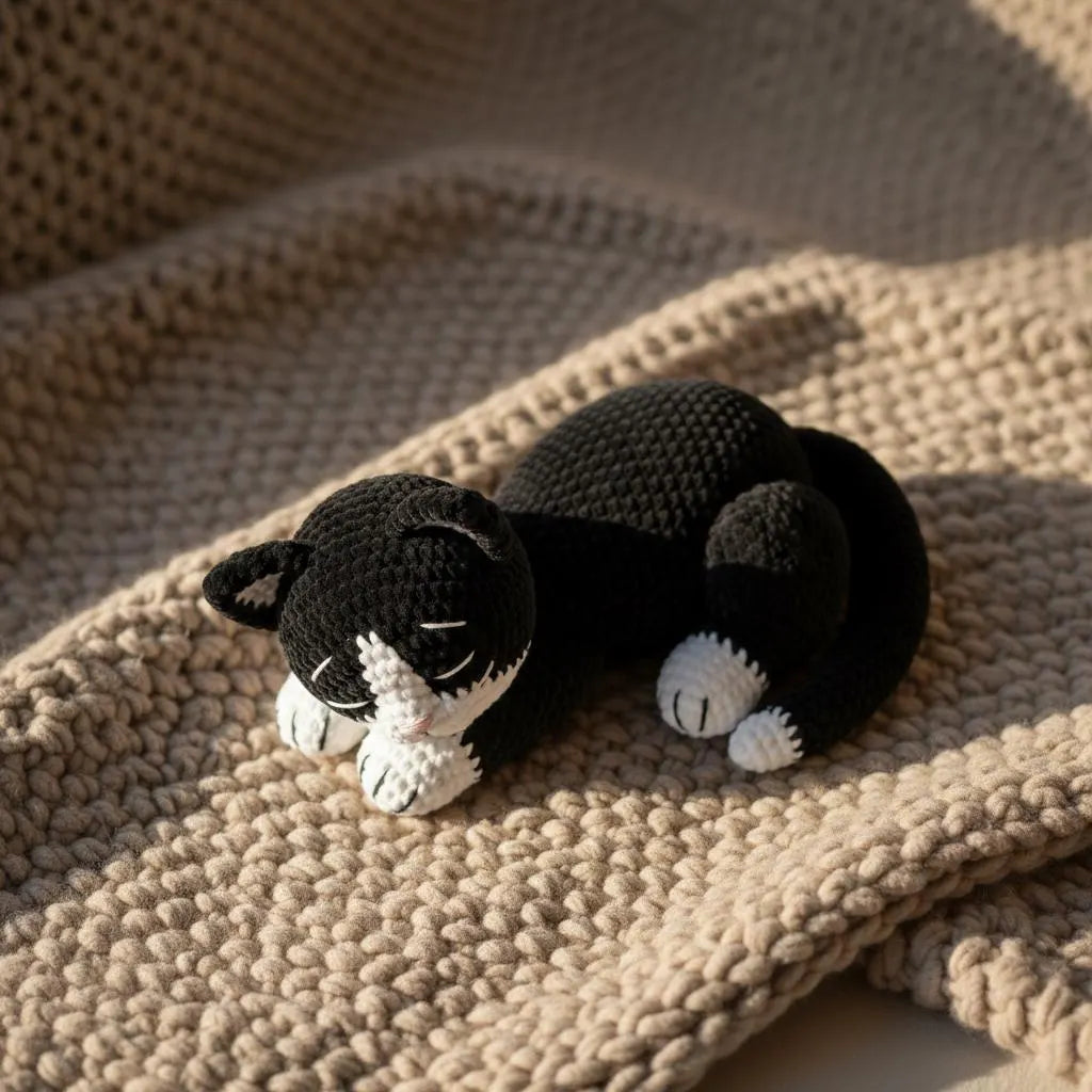 Tuxedo Cat Crochet Pattern, Easy Amigurumi Plush (PDF Pattern)