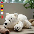 Beginner Crochet Polar Bear Amigurumi Pattern, Easy Plush (PDF 5 Languages)