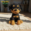 Rottweiler Crochet Pattern, Amigurumi Dog Toy (PDF Pattern
