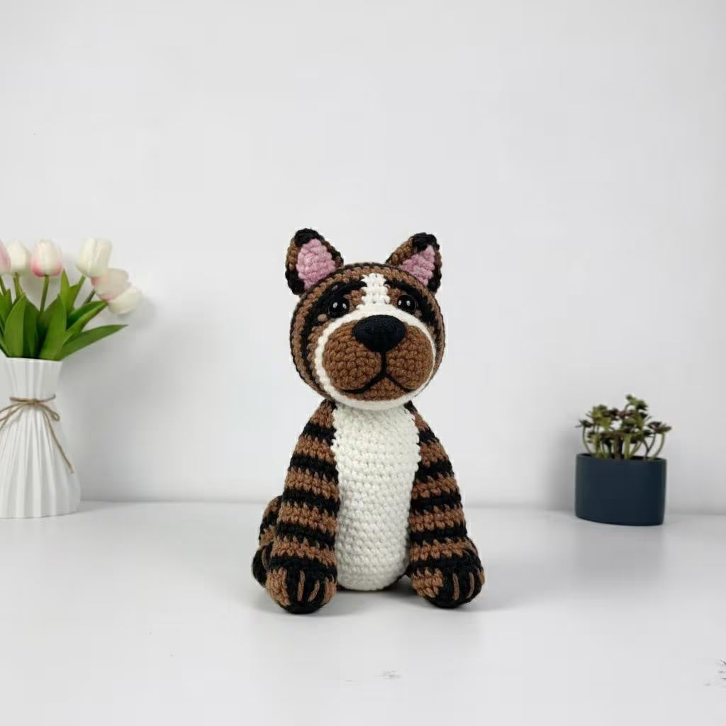 Pitbull Dog Crochet Pattern PDF, Amigurumi Dog Pattern