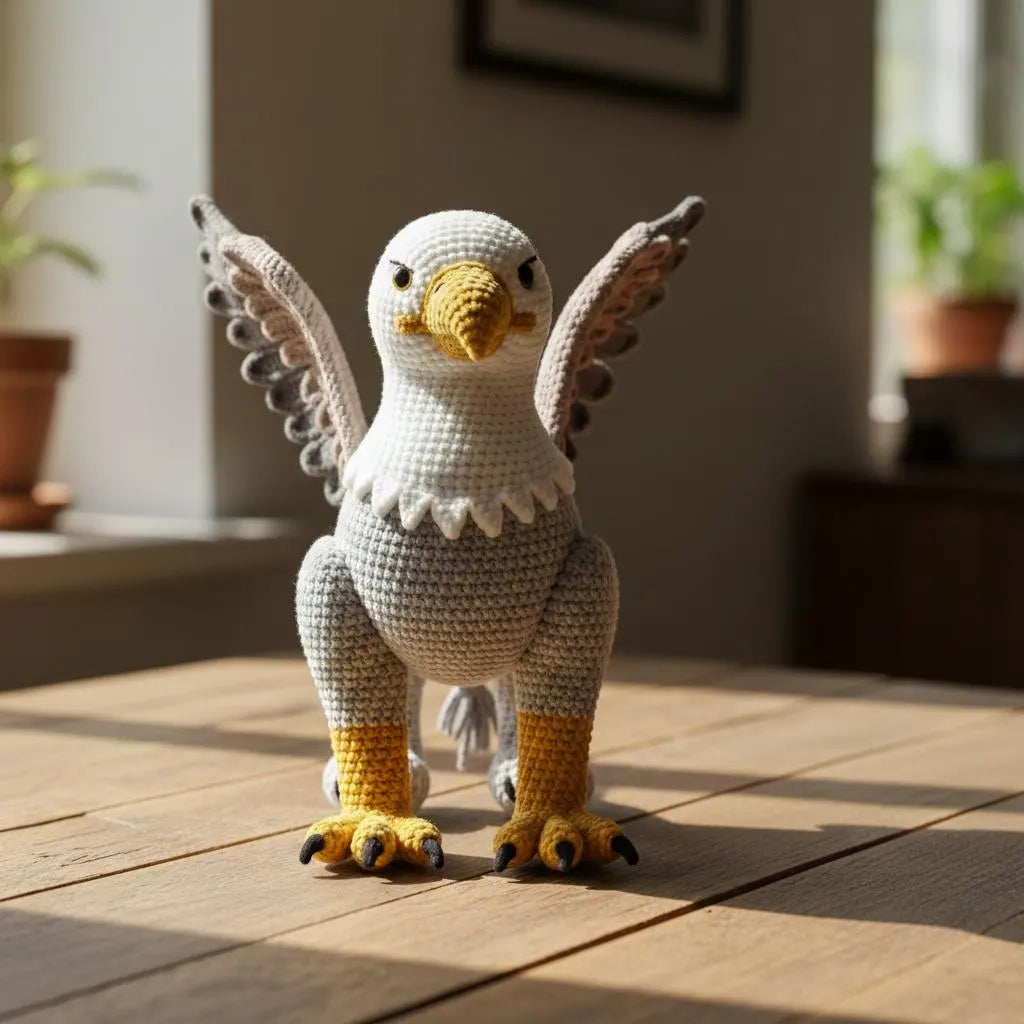 Griffin Amigurumi Crochet Pattern, Mythical Fantasy Animal (PDF Pattern)