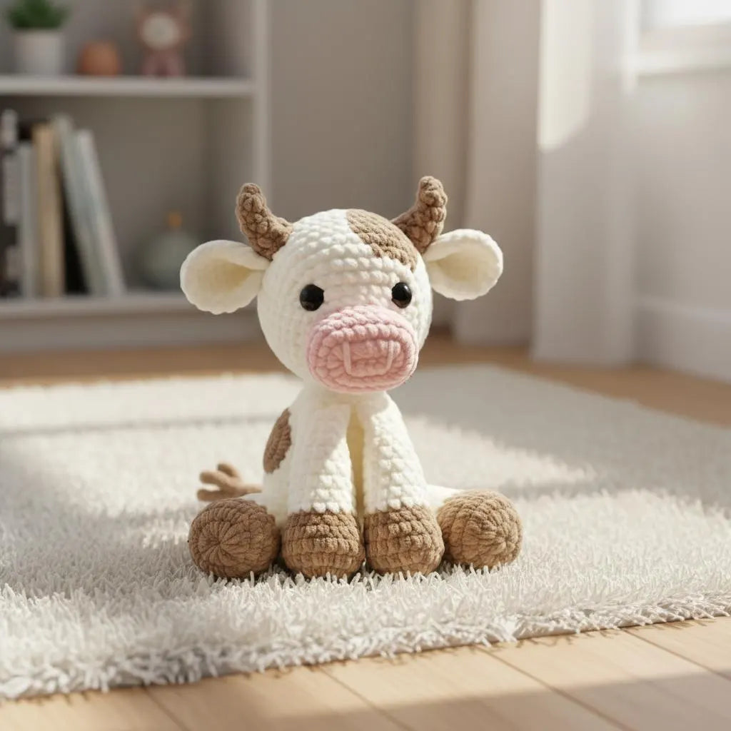Crochet Cow Pattern PDF, Amigurumi Calf, Beginner Friendly