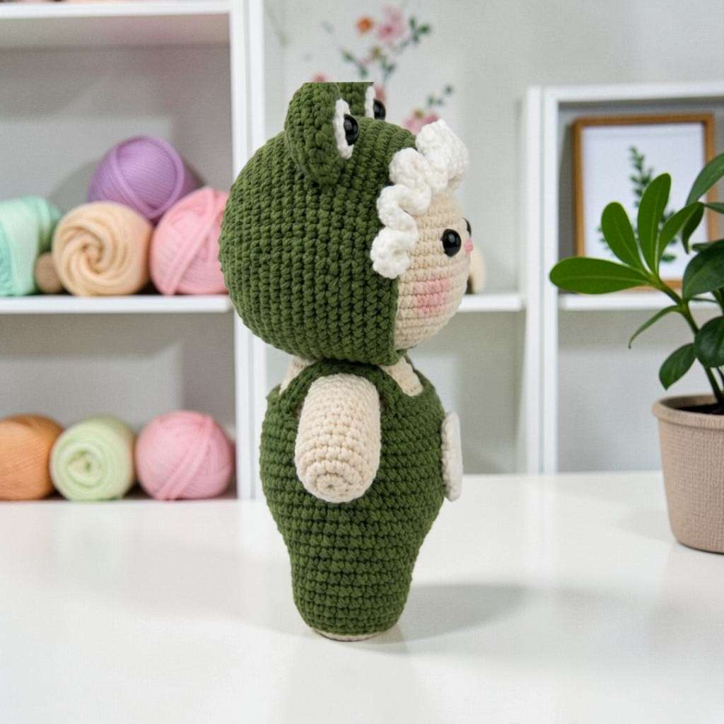 Frog Buddy Crochet Pattern PDF, Cute Frog Doll Amigurumi