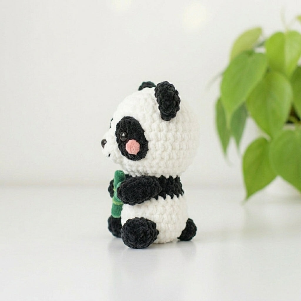 Mini Panda with Bamboo Amigurumi Pattern