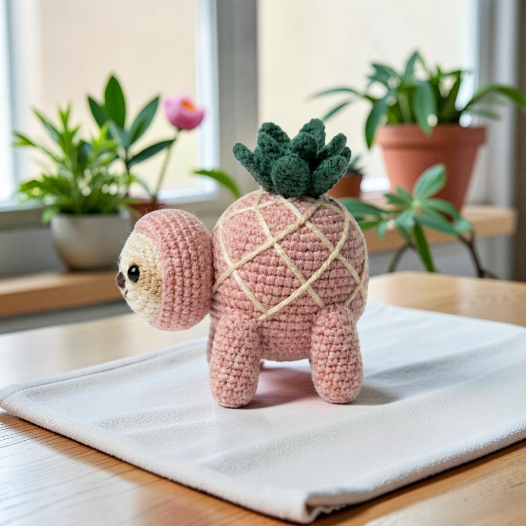 Pineapple Sloth Crochet Pattern PDF, Cute Sloth Amigurumi, Crochet Sloth Toy,