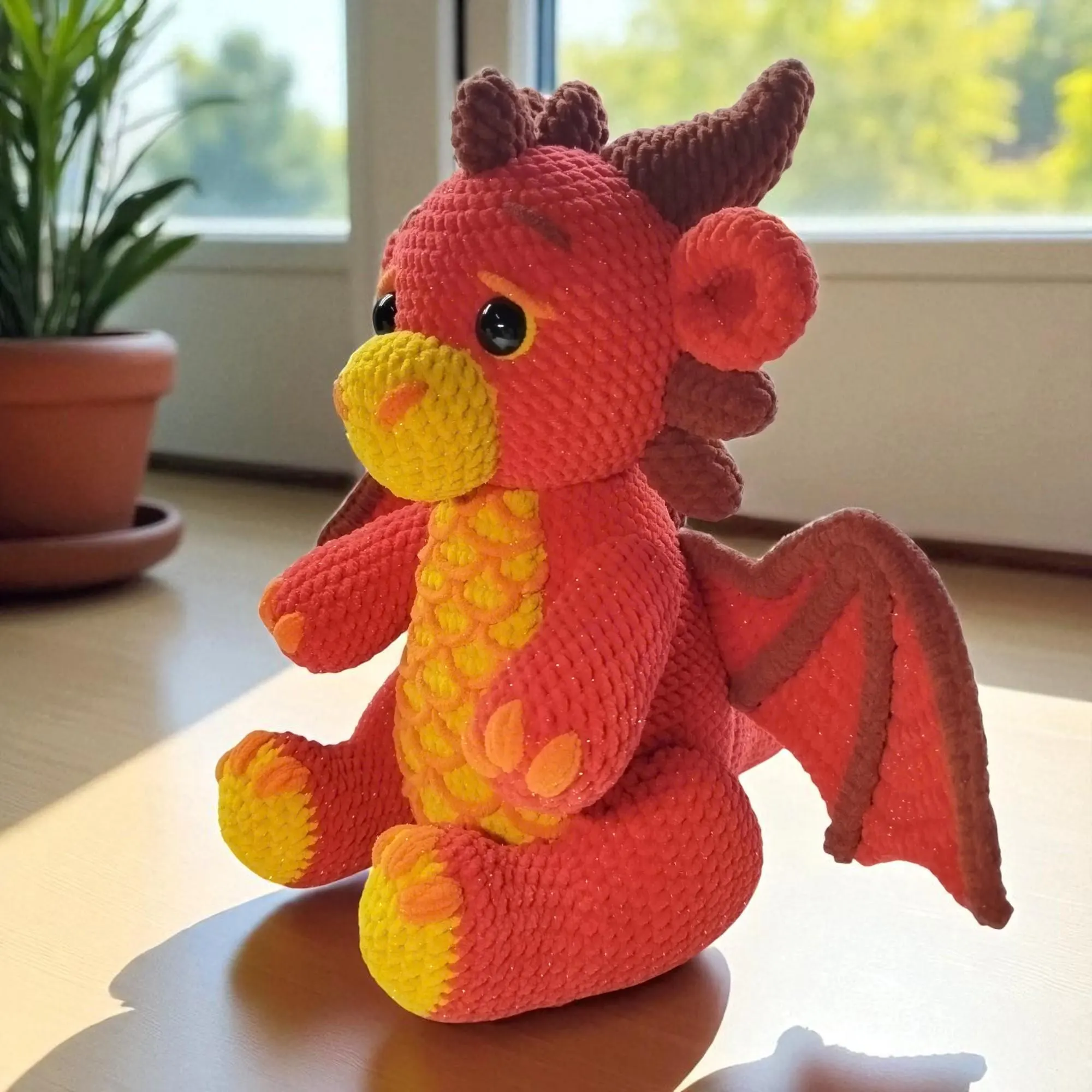 Amigurumi Dragon Crochet Pattern PDF – DIY Plush Tutorial – Digital Download Tutorial