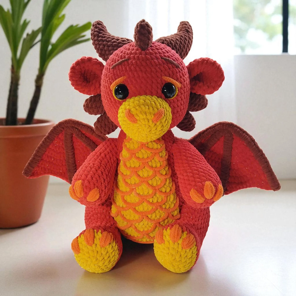 Amigurumi Dragon Crochet Pattern PDF – DIY Plush Tutorial – Digital Download Tutorial