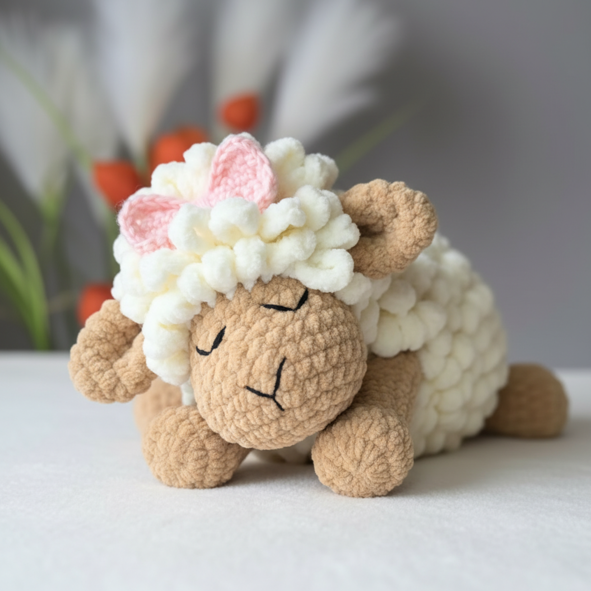 Sleepy Sheep Crochet Pattern, Cute Amigurumi Sheep, Easy Crochet Pattern, Plush Sheep Toy, Beginner Friendly Crochet PDF