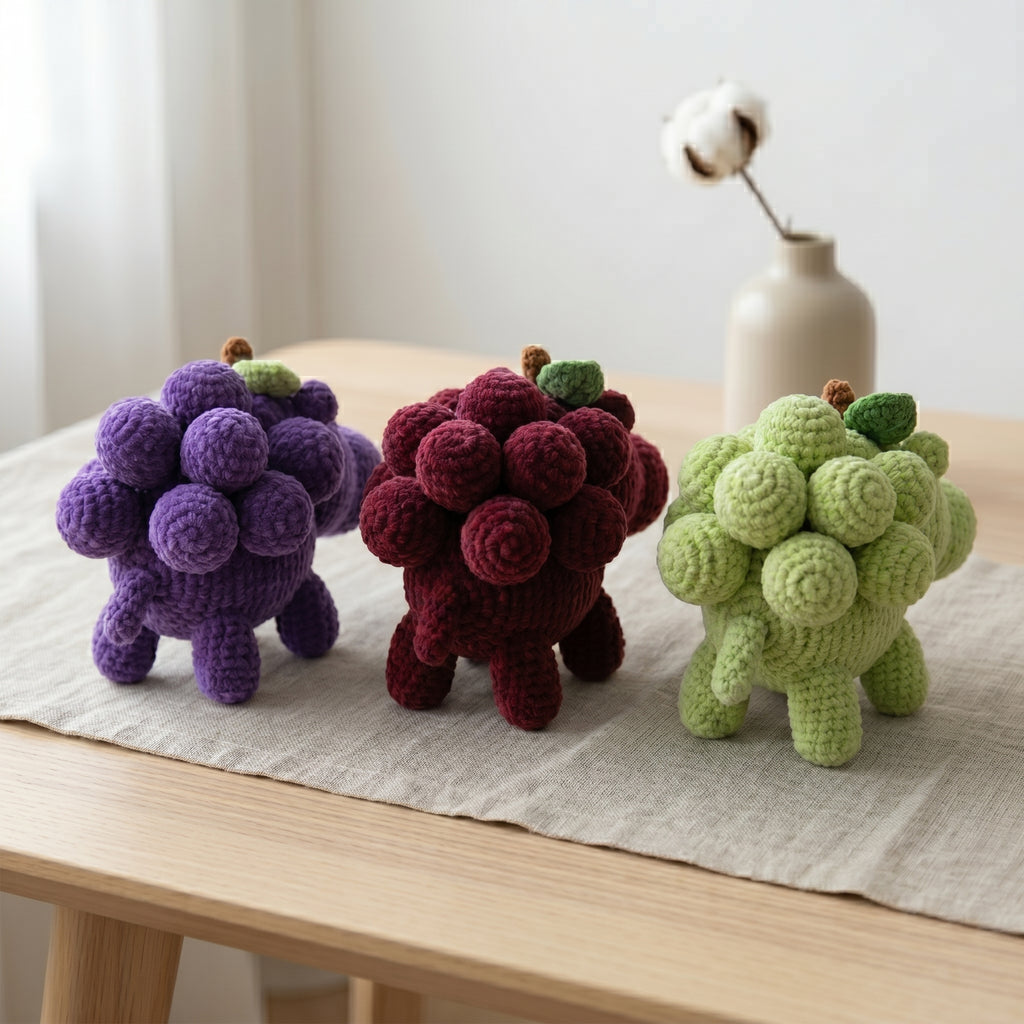 Hippo Crochet Pattern, Grape Amigurumi Pattern, Purple Grape Hippo Crochet Pattern