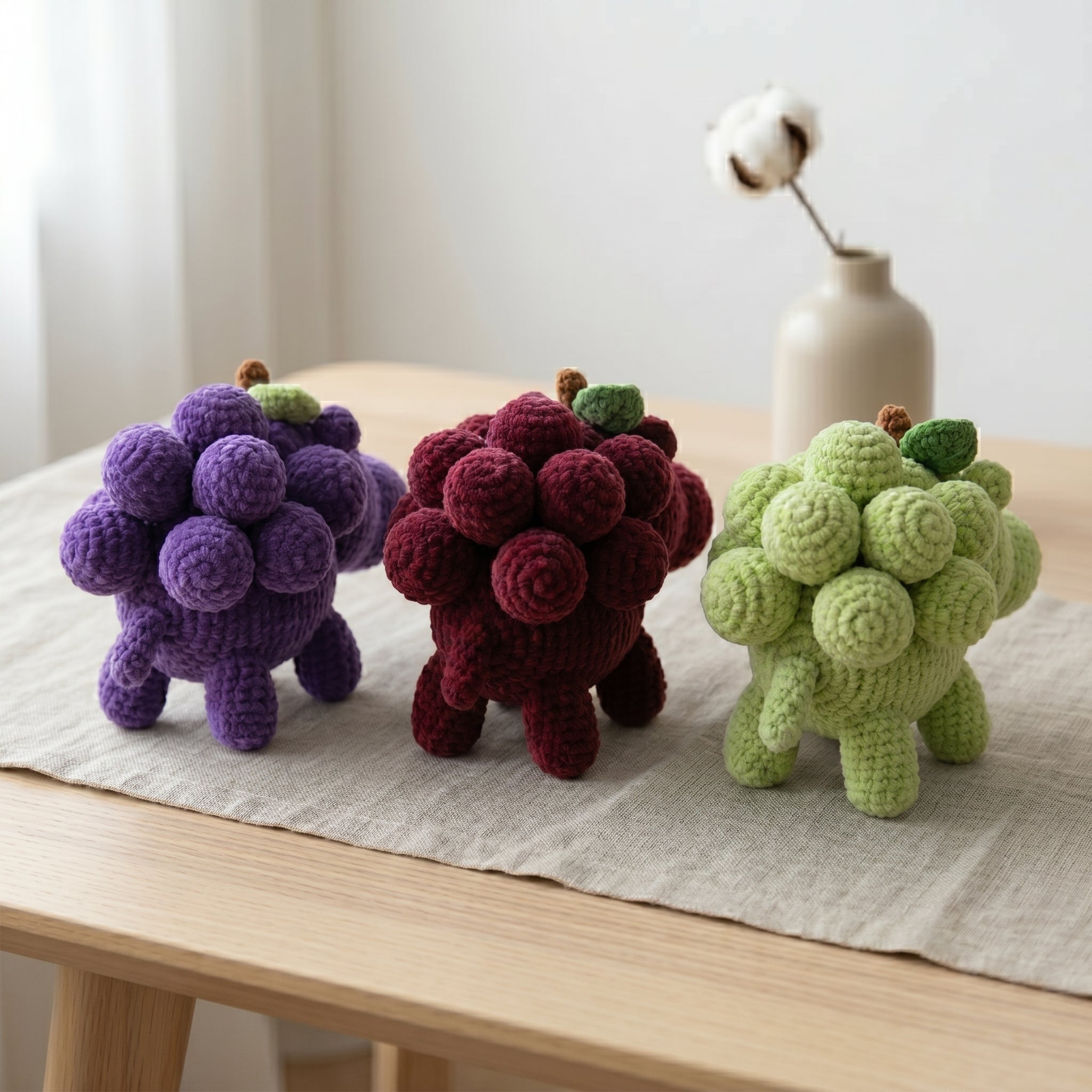 Hippo Crochet Pattern, Grape Amigurumi Pattern, Purple Grape Hippo Crochet Pattern