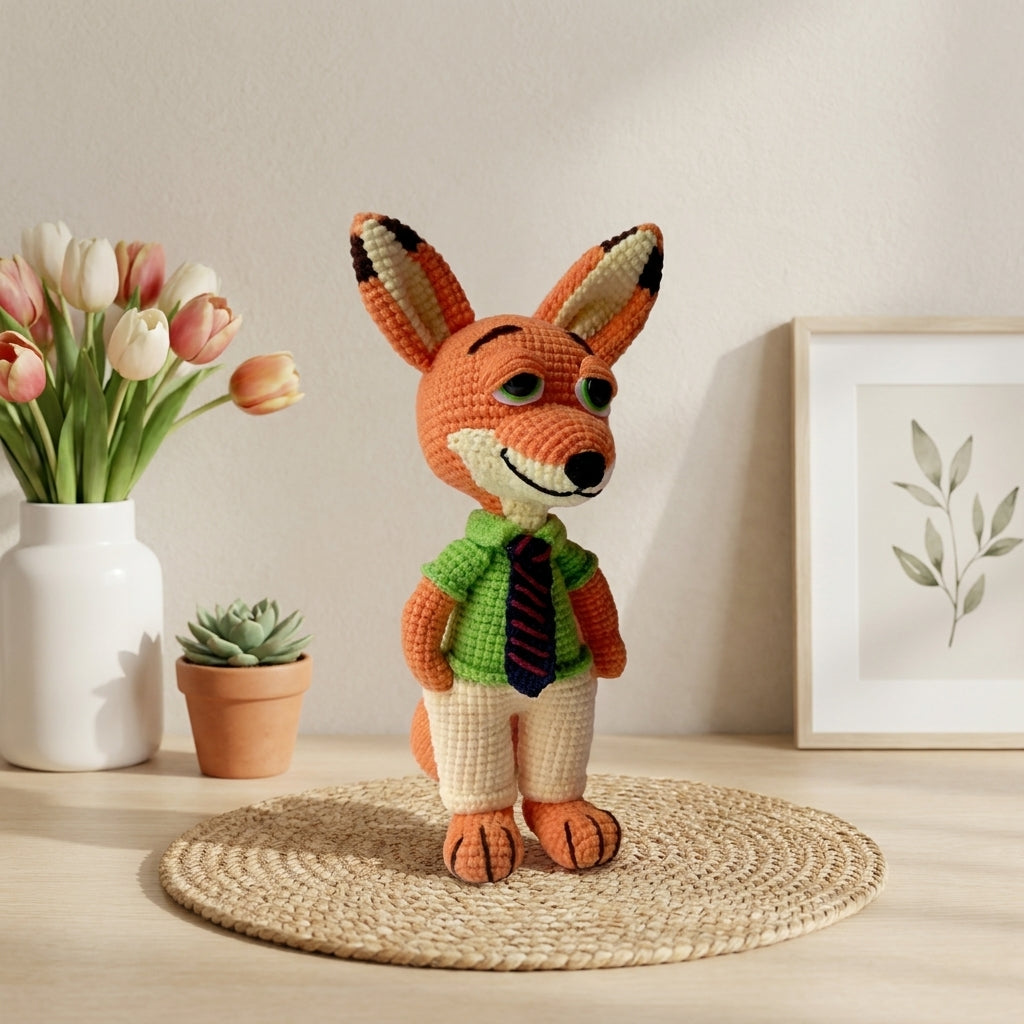Nick & Judy Crochet Pattern Bundle, Fox and Rabbit Amigurumi PDF, Inspired Animal Crochet Pattern Set