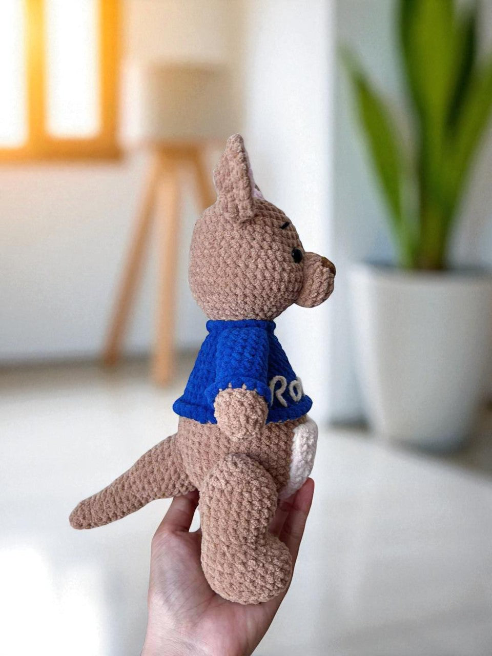 Cute Kangaroo Crochet Pattern PDF, Amigurumi Kangaroo Toy, Plush Roo Pattern
