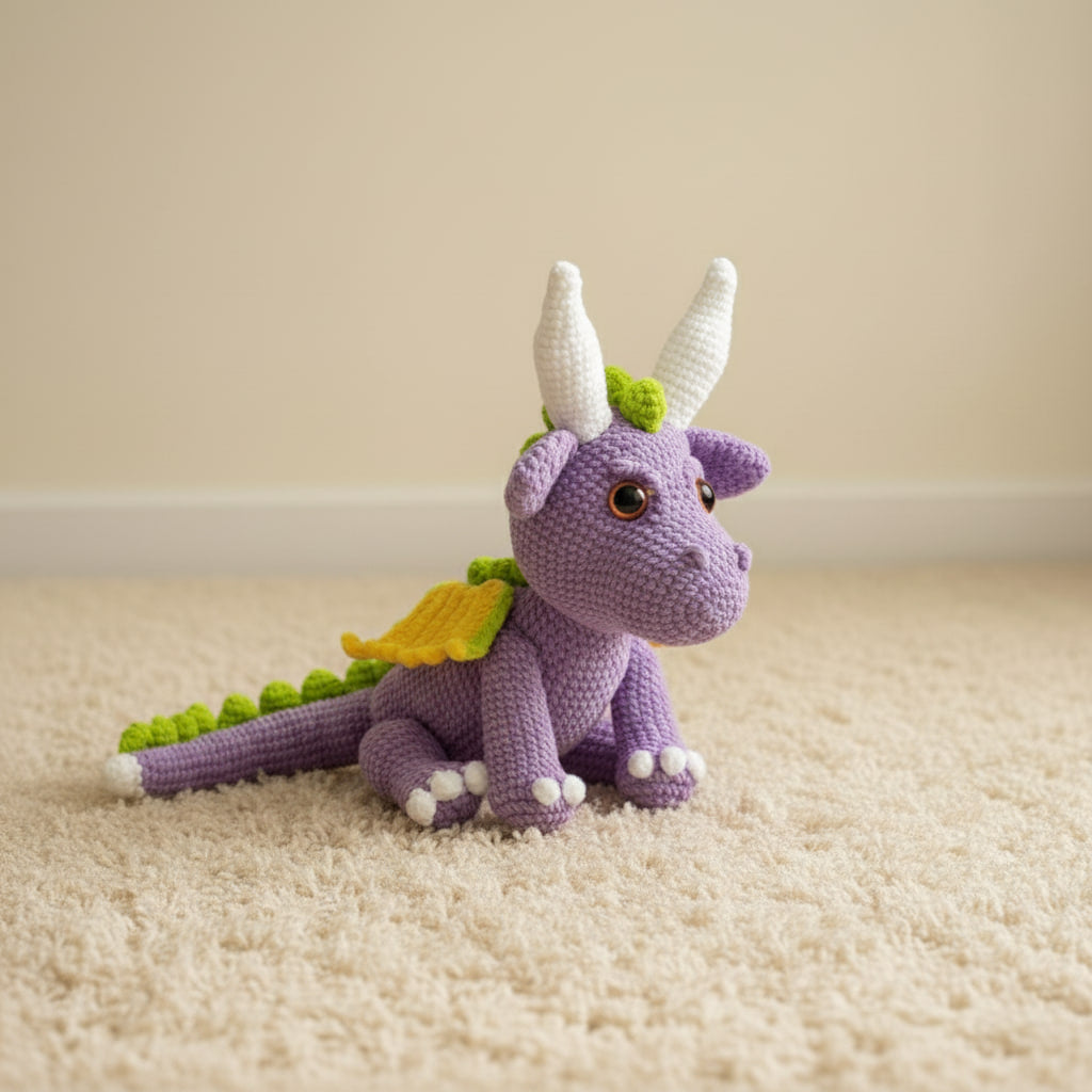 Dragon Crochet Pattern PDF, Fantasy Amigurumi Dragon, Plush Dragon Toy