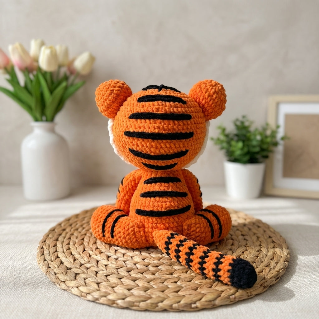 Tiger Crochet Pattern PDF, Tiger Amigurumi Pattern, Cute Jungle Animal Crochet Tutorial