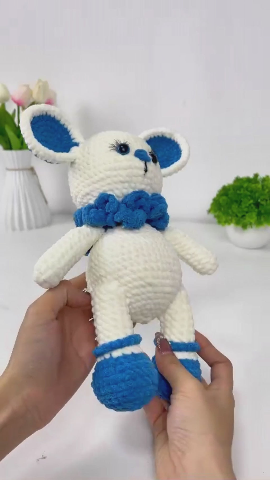 Mouse Plushie Crochet Pattern PDF, LOW SEW Amigurumi Mouse Stuffed Animal DIY
