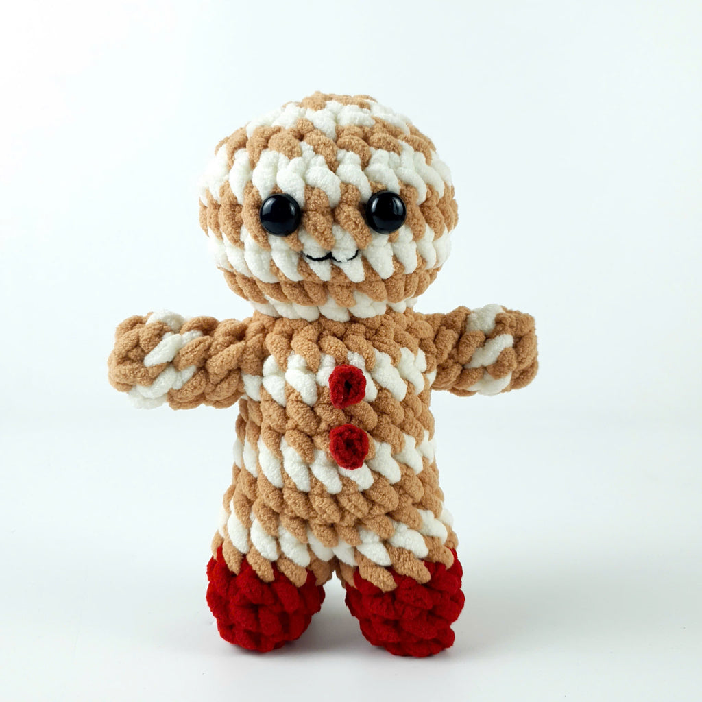 Gingerbread Man Crochet Pattern PDF, Christmas Amigurumi Tutorial, Easy Plush Gingerbread Doll Pattern